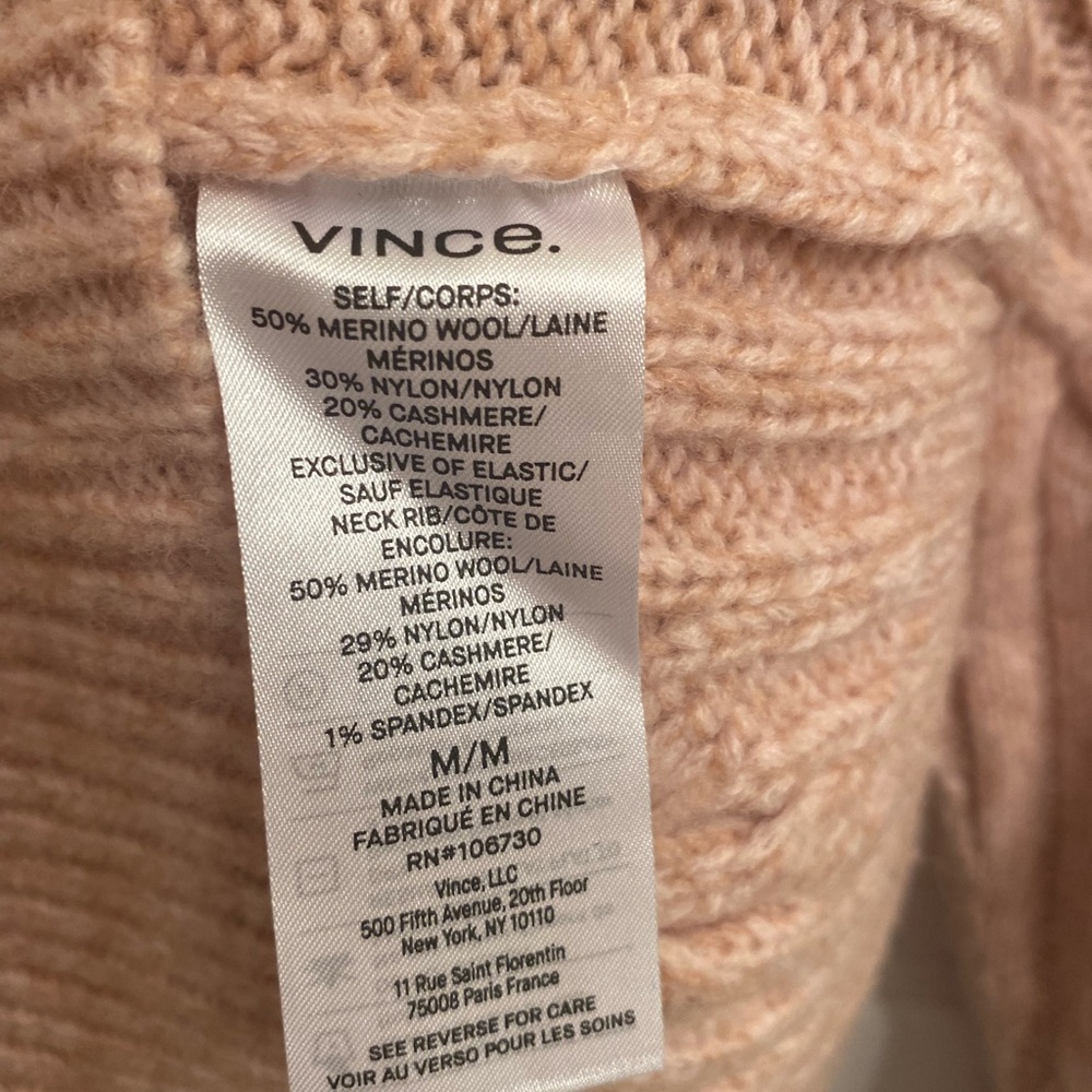 Vince Interlocking Cable Knit Wool Blend Sweater - image 5